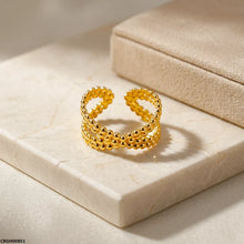 CRGH00851 NMS Crown Weave Stainless Steel Ring Adjustable - CRGH