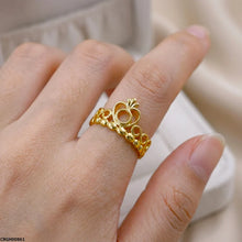 CRGH00861 NMS Heart Crown Stainless Steel Ring Adjustable - CRGH