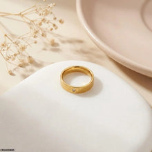 CRGH00885 MOX Round Stainless Steel Oval Vintage Ring - CRGH