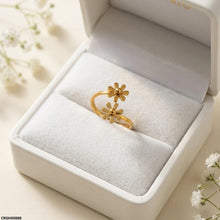 CRGH00888 MOX Stainless Steel Double flower Ring - CRGH