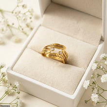 CRGH00903 MOX Stainless Steel Leaf Ring - CRGH