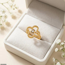 CRGH00904 MOX Stainless Steel Flower Stone Ring - CRGH