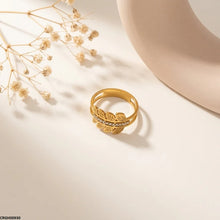 CRGH00930 MOX Stainless Steel Double Leaf Ring - CRGH