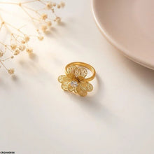 CRGH00936 MOX Stainless Steel Flower Stone Ring - CRGH
