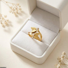 CRGH00947 MOX Stainless Steeld Double Butterfly Ring - CRGH