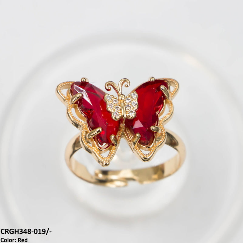 CRGH348 LJX Charm Butterfly Ring Adjustable - CRGH