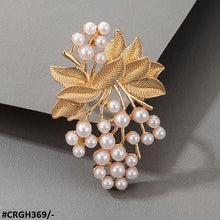 CRGH369 ZLX Leaf n Pearl Ring Adjustable - CRGH