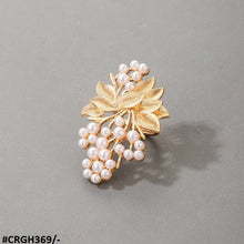 CRGH369 ZLX Leaf n Pearl Ring Adjustable - CRGH