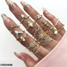 CRGH406 LQP  *Star* Zigzag 17 Midi Rings - CRGH