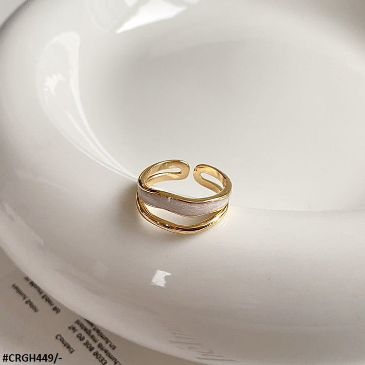 CRGH449 WNS White painted  Adjustable Ring - CRGH