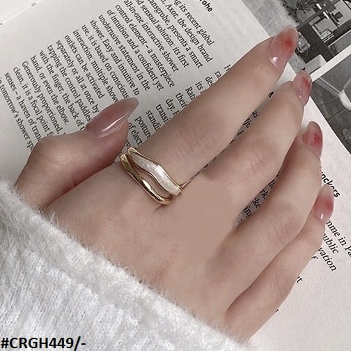 CRGH449 WNS White painted  Adjustable Ring - CRGH
