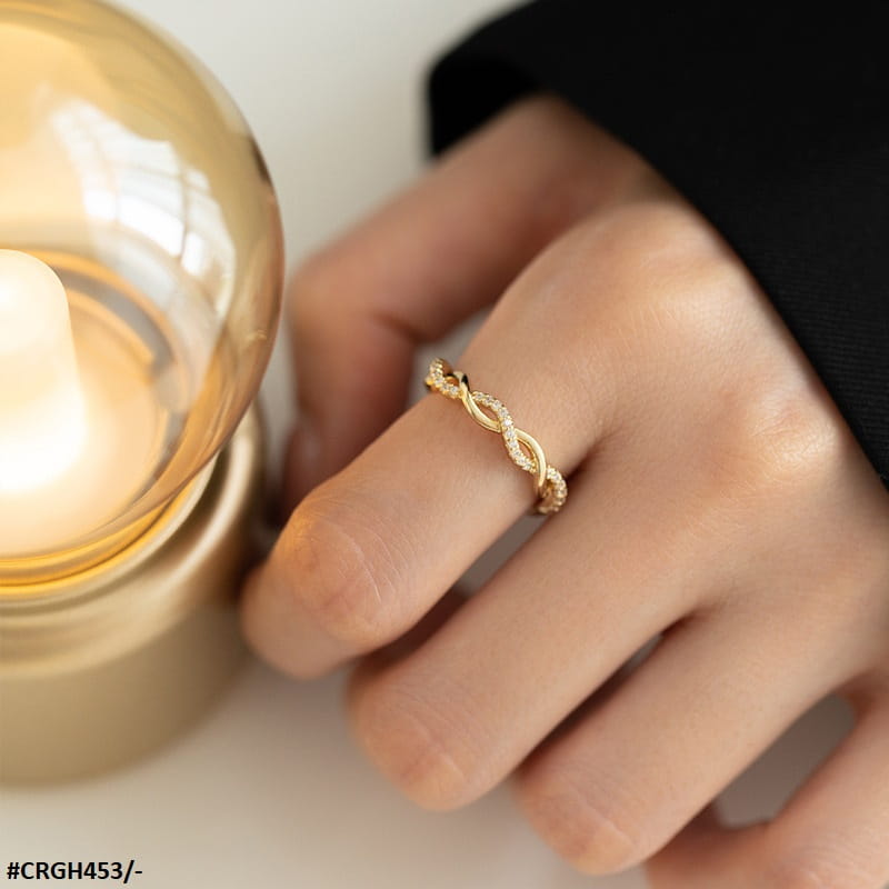 CRGH453 WNS Zigzag Adjustable Ring - CRGH