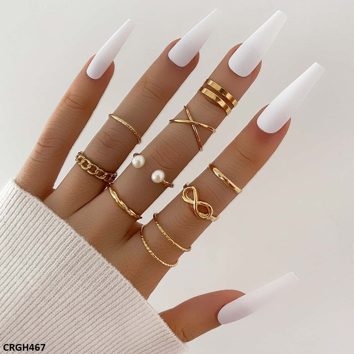 CRGH467 YPG 9 Midi Rings - CRGH