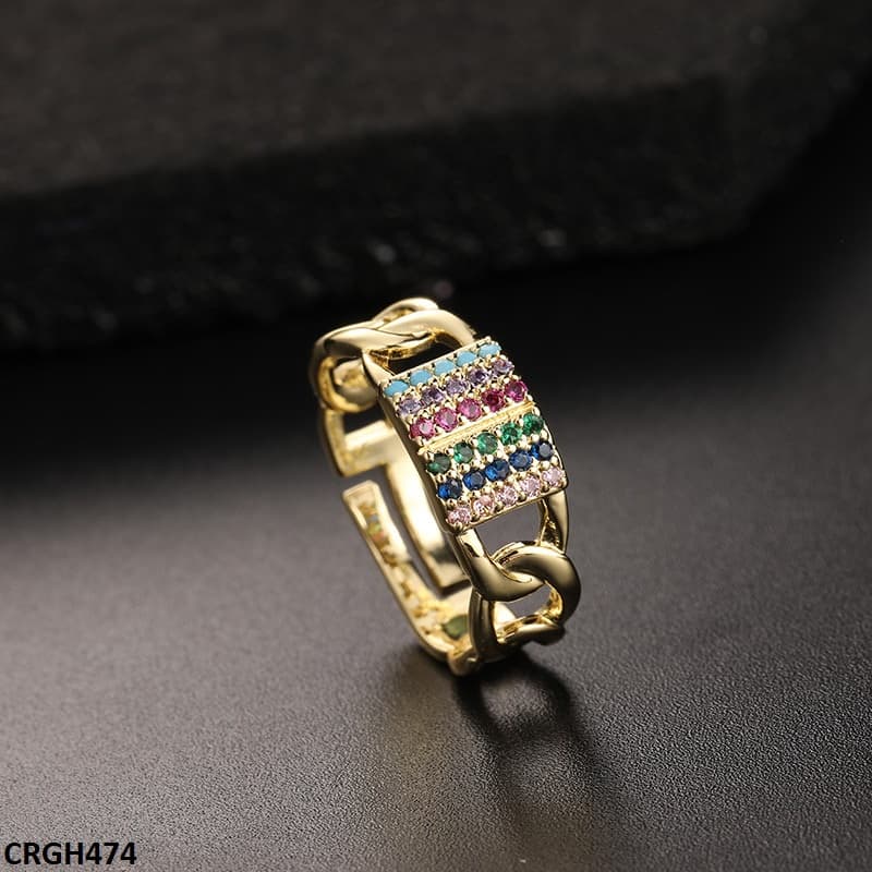 CRGH474 DYS Zigzag Adjustable Ring - CRGH