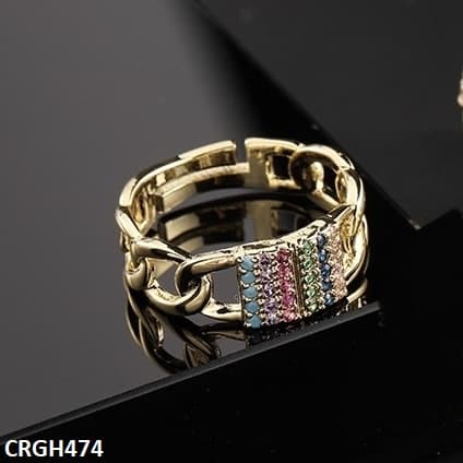 CRGH474 DYS Zigzag Adjustable Ring - CRGH