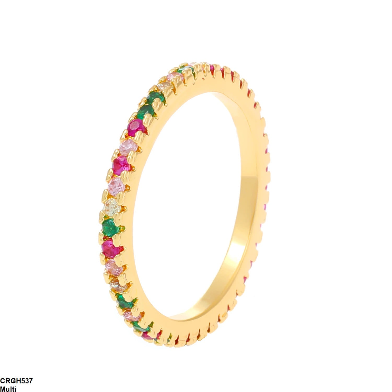 CRGH537 QWN Stone Studded Ring - CRGH
