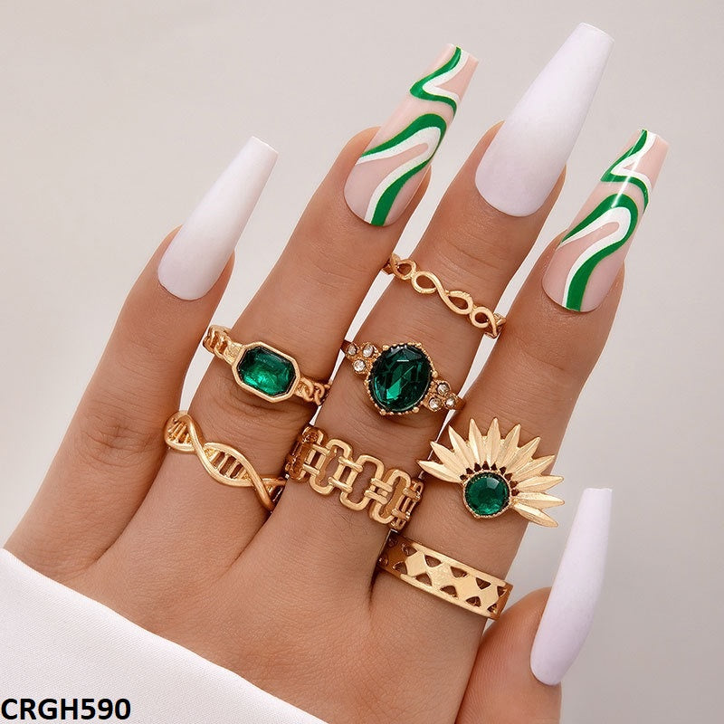 CRGH590 YYE Imp 7 Midi Rings - CRGH
