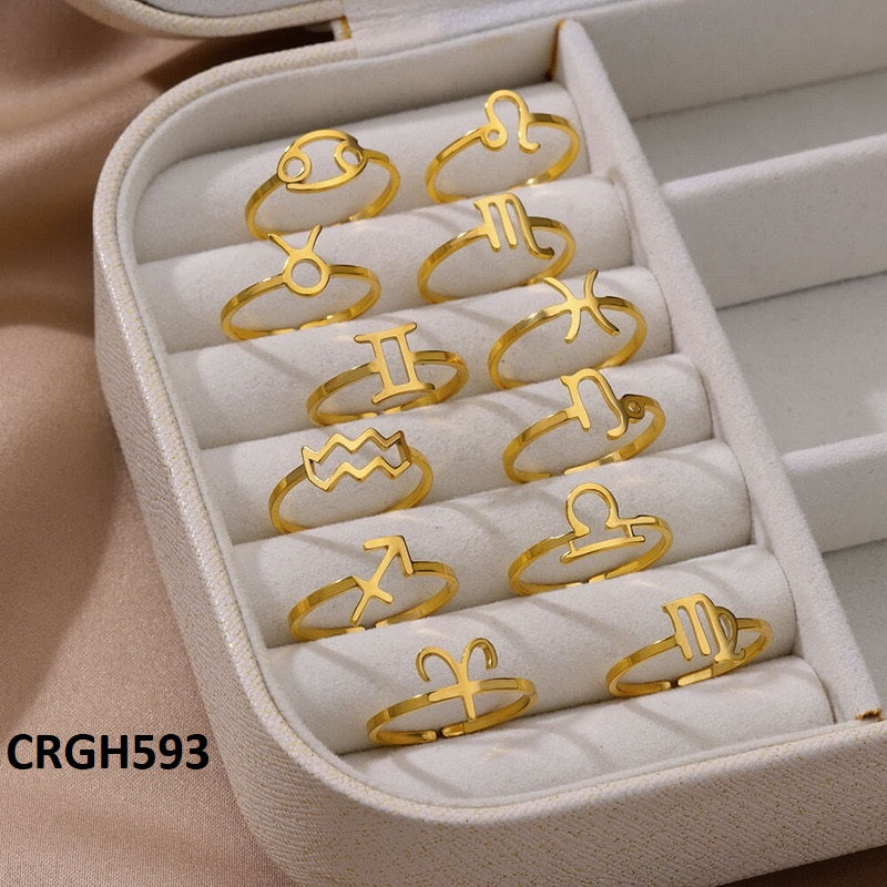 CRGH593 JEC Horoscope Sign Ring - CRGH