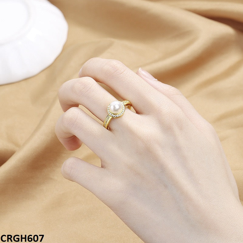 CRGH607 SZL Round Pearl Ring - CRGH