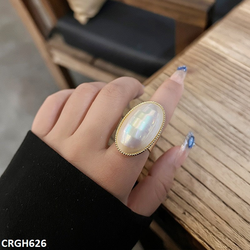 CRGH626 WXL Ovel Pearl Ring Adjustable - CRGH