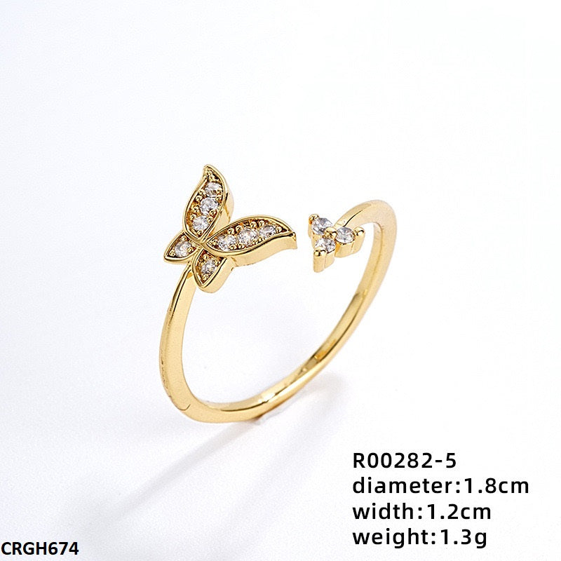 CRGH674 WKO Butterfly Ring Adjustable - CRGH