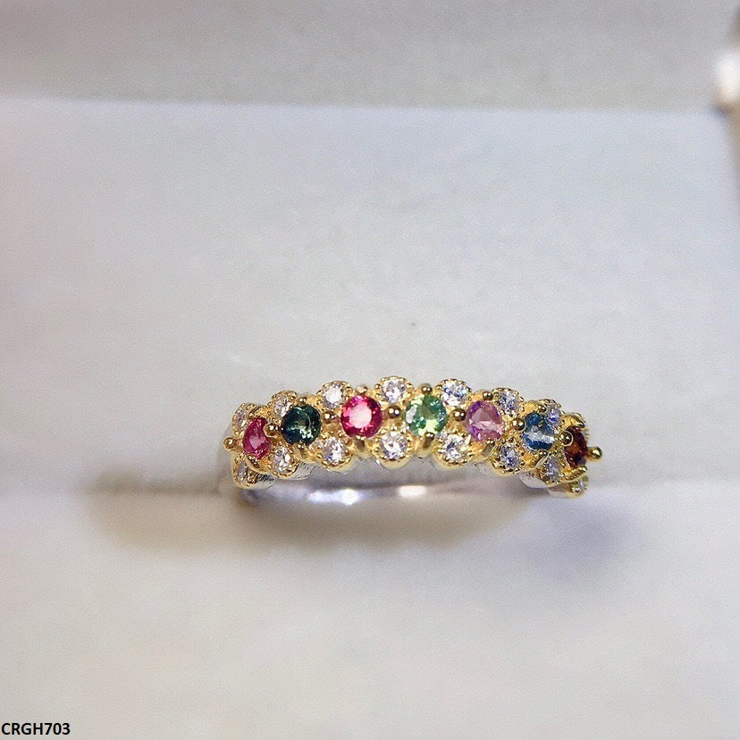 CRGH703 KRL Multi Stone Ring Adjustable - CRGH