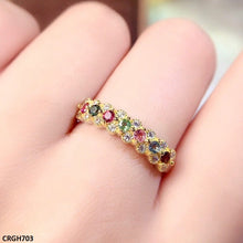 CRGH703 KRL Multi Stone Ring Adjustable - CRGH