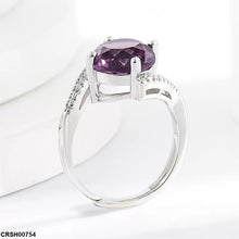 CRSH00754 BLX Round Stone Ring Adjustable - CRSH