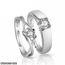 CRSH369 ZFQ Heart Couple Rings Adjustable - TRSH