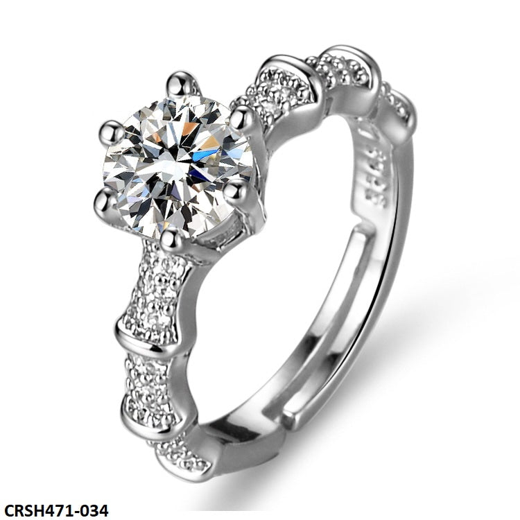 CRSH471 ZFQ Step Birthstone Ring Adjustable - CRSH