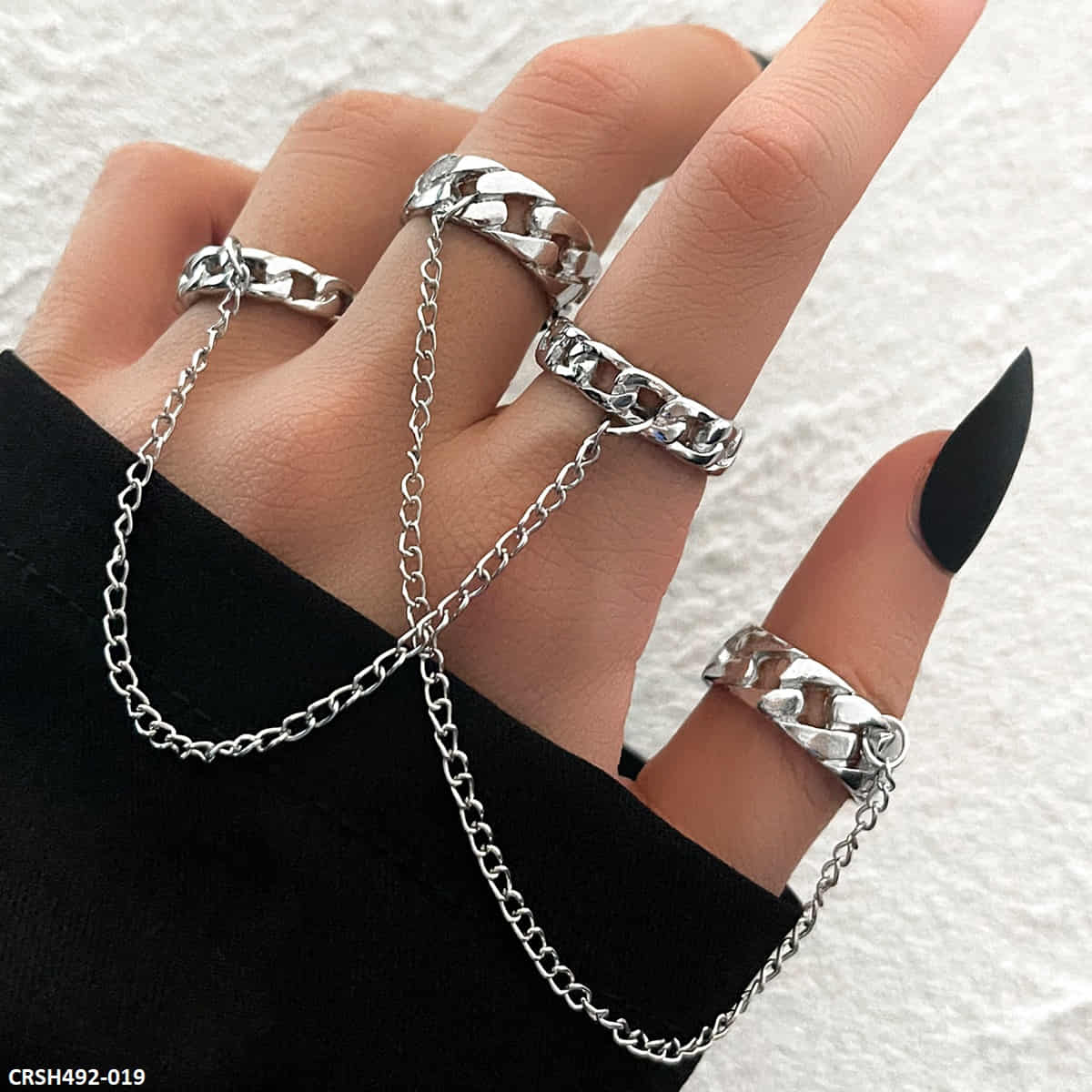 CRSH492 YPG 4 Joint Rings Size 8 - CRSH