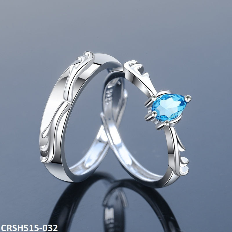 CRSH515 BLX Pear Cut Horn Couple Ring Adjustable - CRSH