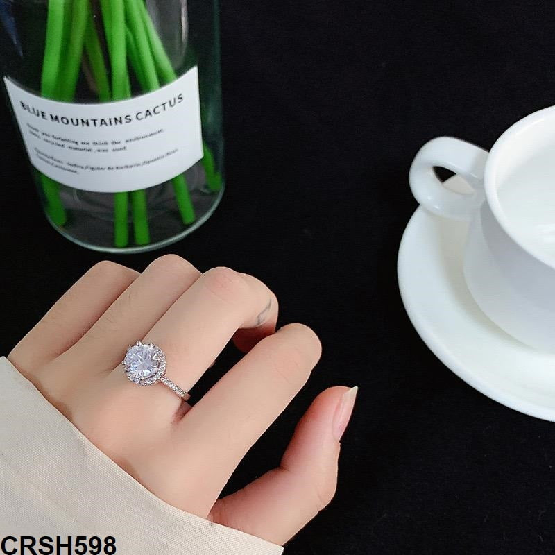 CRSH598 KRL Round Zircon Studded Ring - TRSH