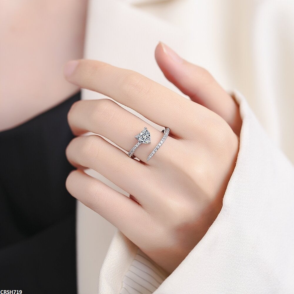 CRSH719 BLX Heart Ring Adjustable- CRSH