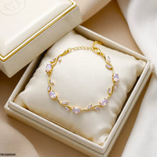 TBCH00594 MSJ Tulip Leaf Multi Shade Stone Bracelet - TBCH