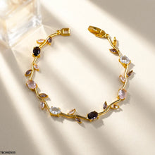 TBCH00593 MSJ Tulip Leaf Multi Stone Bracelet - TBCH
