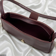 HBGP00108 Midnight Buckle Armpit Ladies Hand Bag - Dark Brown - HBGP