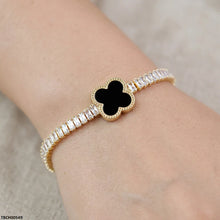 TBCH00549 MMJ Rectangle Stone Flower Bracelet - TBCH