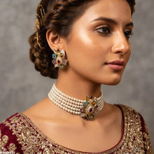 PCKH00287 ABD Tear/Leaf  Golden Choker Set - PCKH