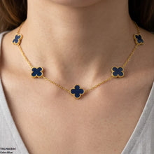 TNCH00344 MMJ  Stainless Steel Flower Necklace - TNCH