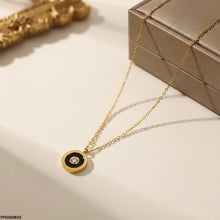 TPSH00833   ALQ Stainless Steel Round Stone Pendant - TPSH