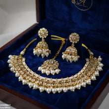 LNSH00227 ANI Round Flower Rajwari Necklace Set - LNSH
