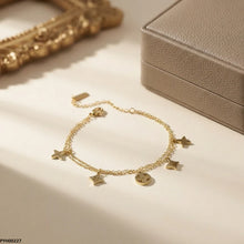 PYH00227 ALQ Stainless Steel Star Drop Anklets - PYH