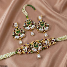 PCKH00283 ABD Tear Pearl Drop Choker Set - PCKH
