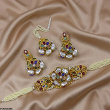 PCKH00286 SDQ Flower Pearl Choker Set - PCKH