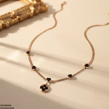 TNCH00340 ALQ Stainless Steel Heart/Flower Drop Necklace - TNCH