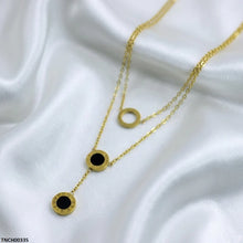 TNCH00335 MMJ Stainless Steel Round Drop Necklace - TNCH