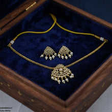 LNSH00217 ANI  Tear Round Pearl Drop South Indian Necklace Set - LNSH