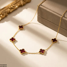 TNCH00344 MMJ  Stainless Steel Flower Necklace - TNCH