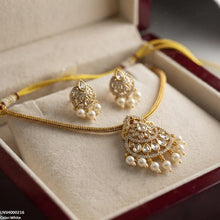 LNSH00216 ANI Tear Pearl Drop South Indian Necklace Set - LNSH
